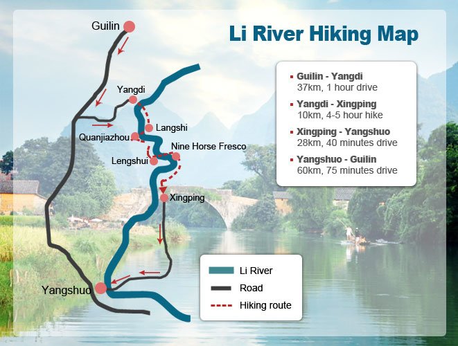 Li River Hiking Map