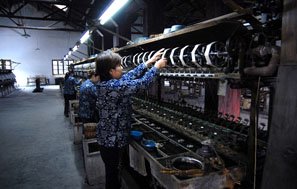 A silk factory