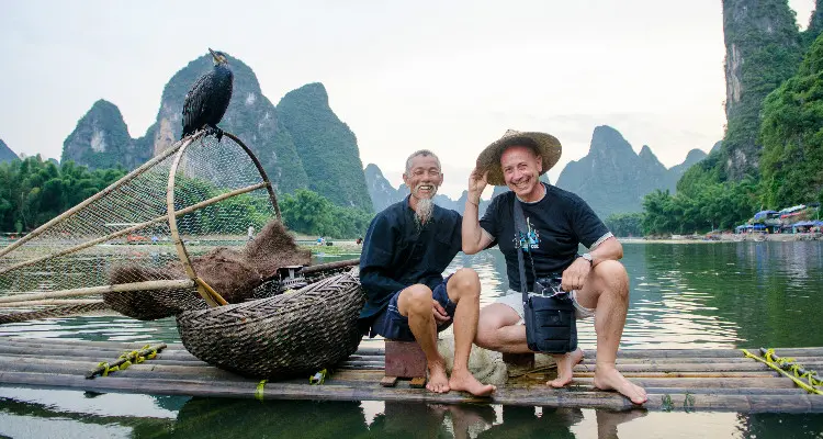 a fisherman and a tourist