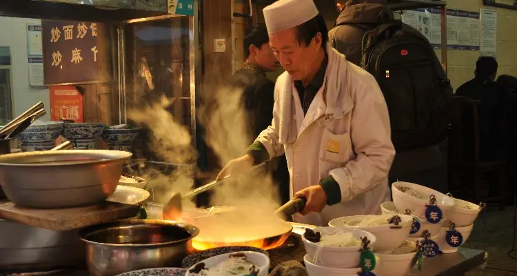 a man is cooking