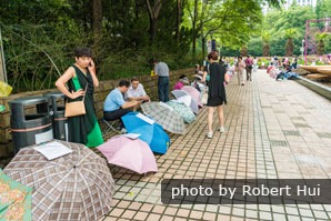 Marriage market in Shanghai People's Park