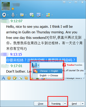 International qq tranlate buttons