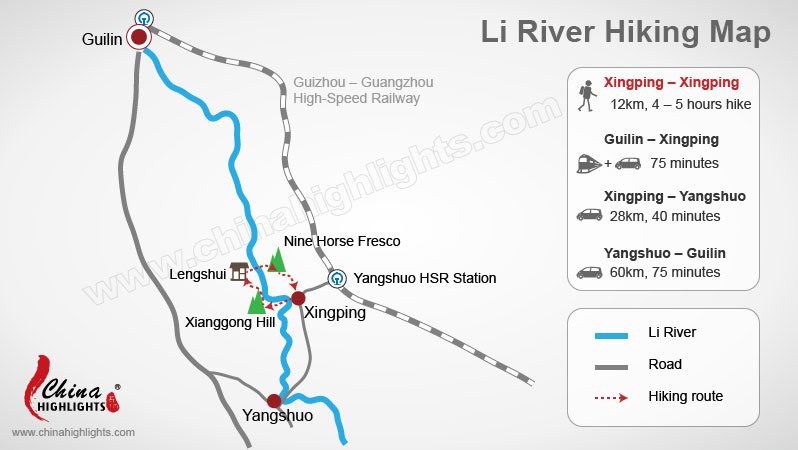 Li River Hiking Map
