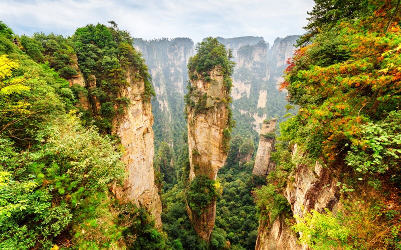 The Avatar Mountains in Zhangjiajie