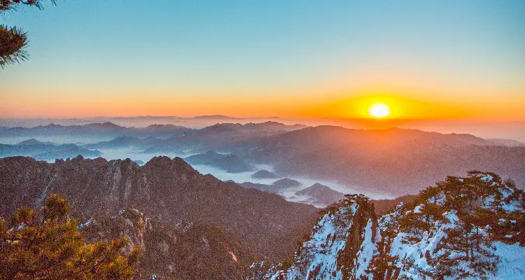 sunrise at the Yellow Mountains