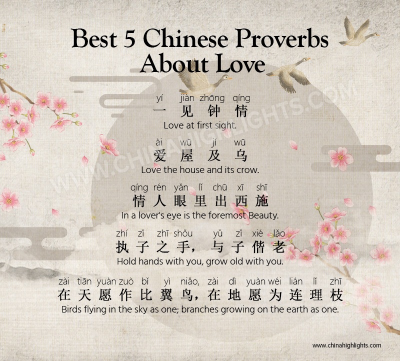 Chinese Proverbs About Love