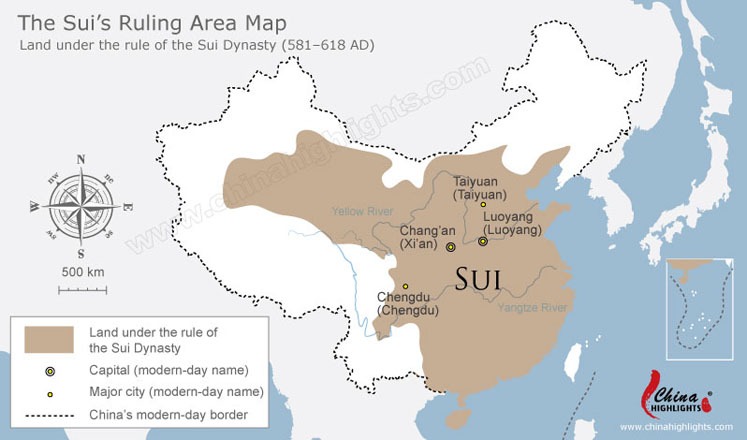 Sui Dynasty Map