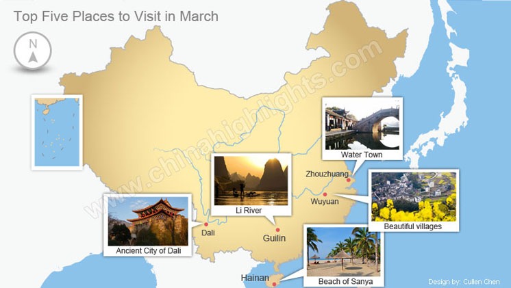 Top Five Places to Visit in March