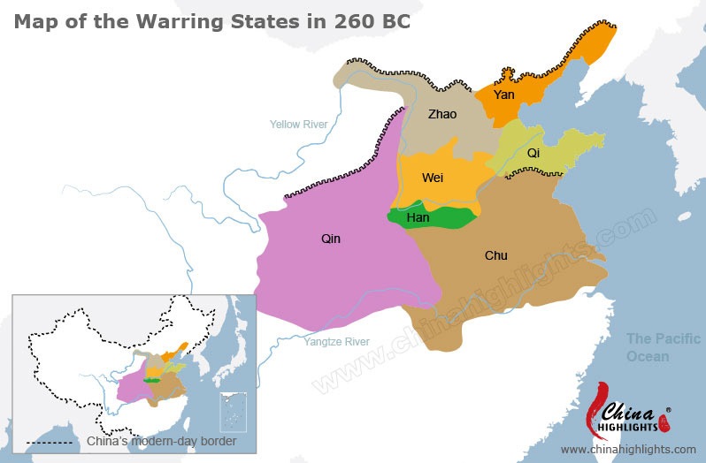 Map of Qin state