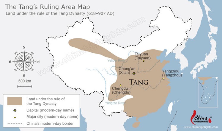 Map of Tang Empire